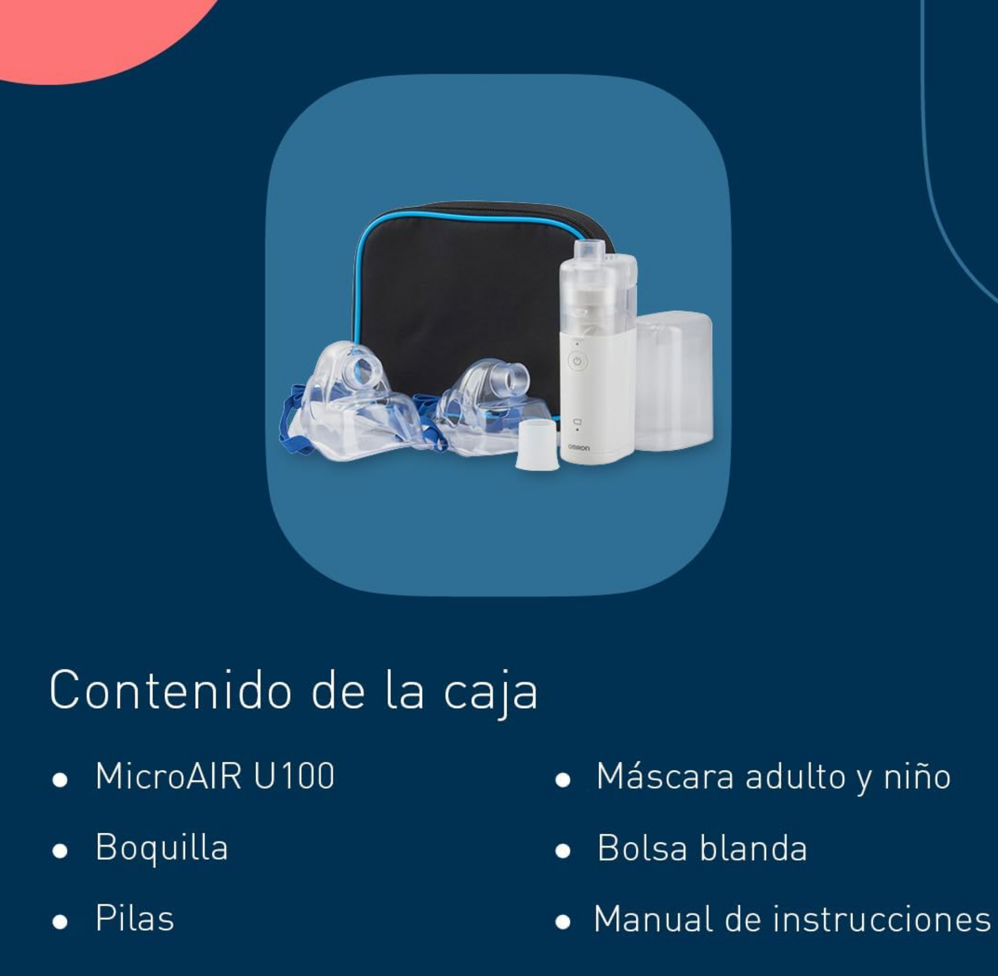 OMRON MicroAir Nebulizador Malla Portátil Silencioso 20dB