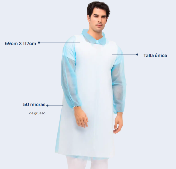 Delantal Polietileno Reforzado 50 Mic.