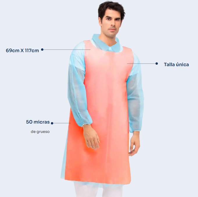 Delantal Polietileno Reforzado 50 Mic.