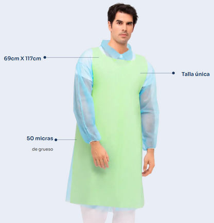 Delantal Polietileno Reforzado 50 Mic.