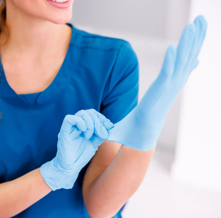 Guantes FLASH de Nítrilo sin Polvo 4,5g. Caja 100u.