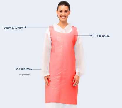 Delantal Polietileno 20 Mic. Caja de 1000 u.