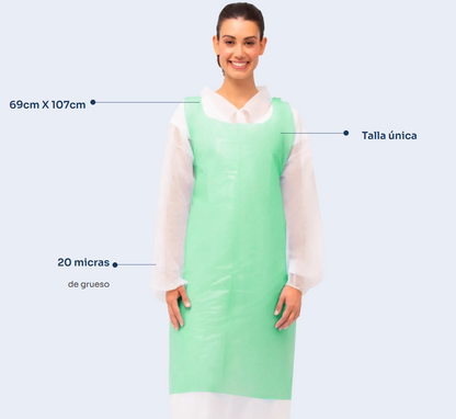 Delantal Polietileno 20 Mic. Caja de 1000 u.