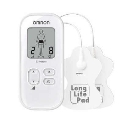 OMRON E3 Intense Electroestimulador TENS Compacto Reutilizable