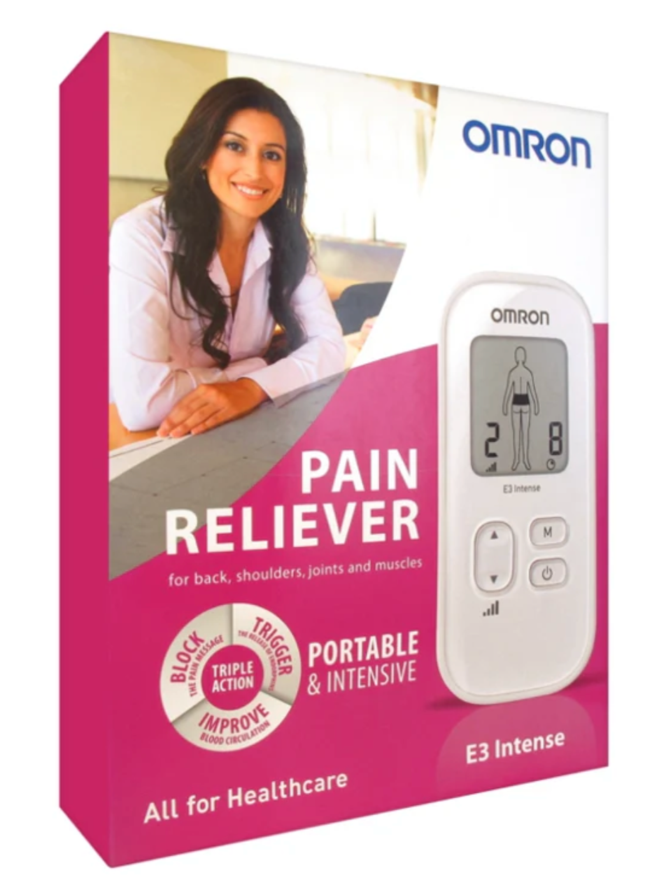 OMRON E3 Intense Electroestimulador TENS Compacto Reutilizable
