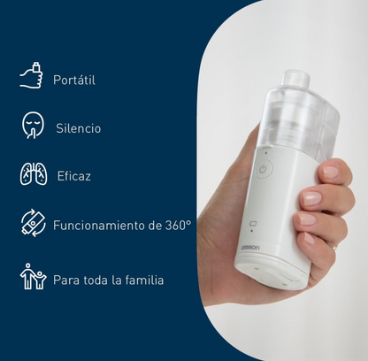 OMRON MicroAir Nebulizador Malla Portátil Silencioso 20dB