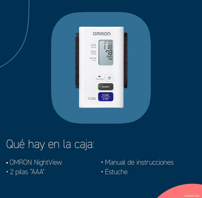 OMRON NightView HEM-9601T Tensiómetro Monitorización 24h Día y Noche