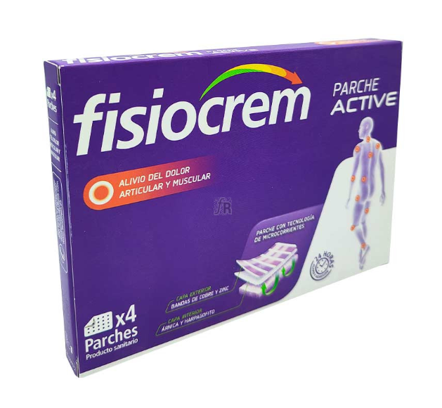 Fisiocrem Parche Active  Parche tópico con microcorrientes (caja de 4)